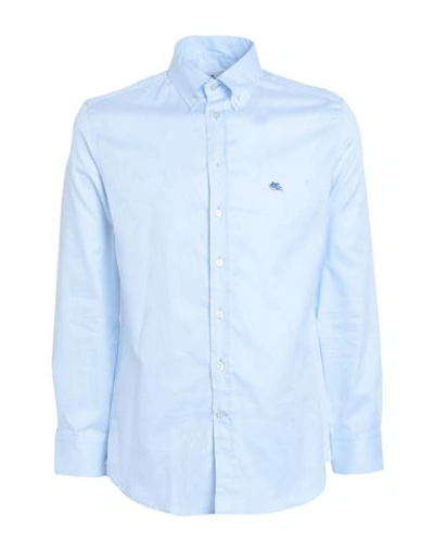 Shop Etro Man Shirt Sky Blue Size 15 ½ Cotton