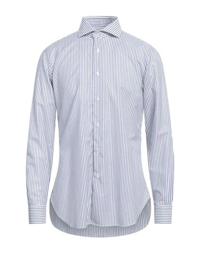 Shop Barba Napoli Man Shirt Midnight Blue Size 16 ½ Cotton, Linen
