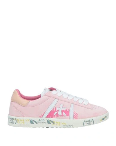 Shop Premiata Woman Sneakers Pink Size 7 Leather