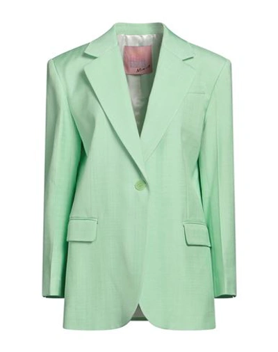 Shop Sandro Woman Blazer Light Green Size 10 Viscose