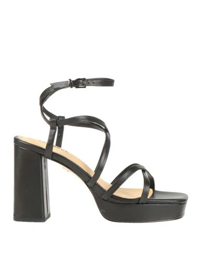 Lola Cruz Woman Sandals Black Size 11 Leather In Black