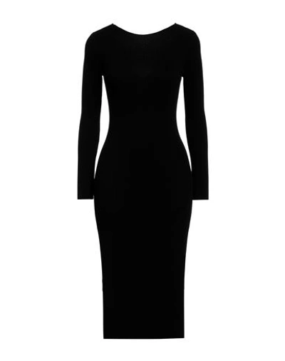 Shop Anna Molinari Woman Midi Dress Black Size S Viscose, Polyester