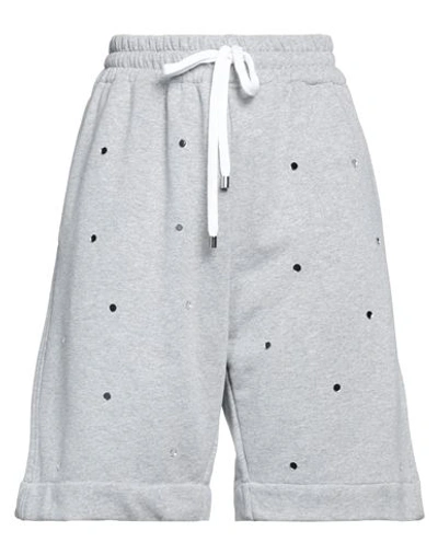 Shop Amen Woman Shorts & Bermuda Shorts Light Grey Size M Cotton, Polyester