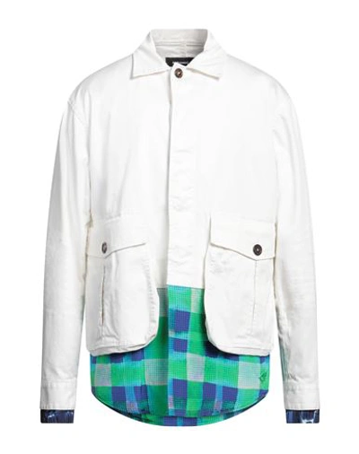 Shop Dsquared2 Man Jacket White Size 38 Cotton