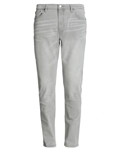 Shop Michael Kors Mens Man Jeans Grey Size 34w-32l Cotton, Elastane