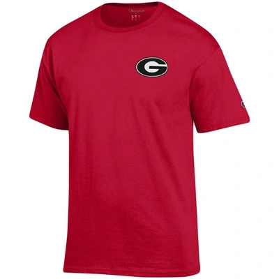 Shop Champion Red Georgia Bulldogs Stack 2-hit T-shirt
