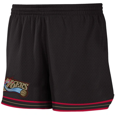 Shop Mitchell & Ness Black Philadelphia 76ers Jump Shot Shorts