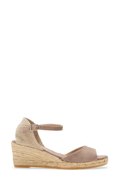 Shop Toni Pons Llivia Wedge Sandal In Taupe Suede