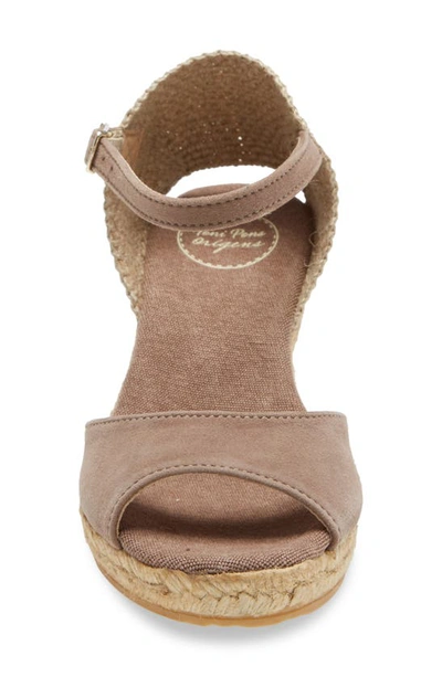 Shop Toni Pons Llivia Wedge Sandal In Taupe Suede