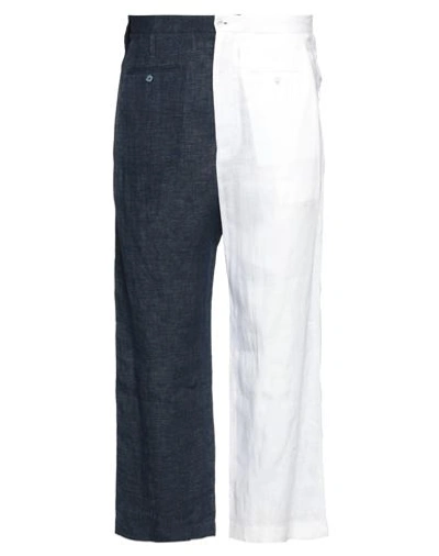Dolce & Gabbana Man Pants Midnight Blue Size 34 Linen