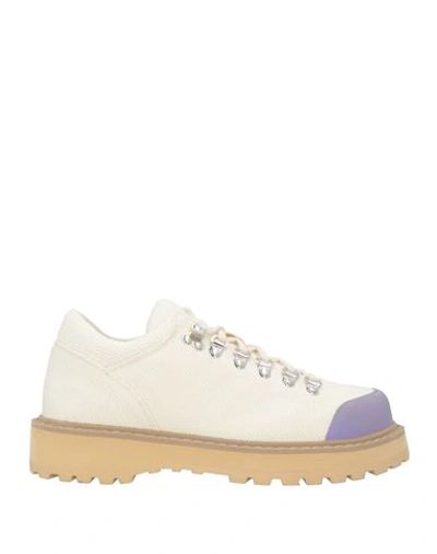 Shop Diemme Woman Lace-up Shoes Ivory Size 8 Elastic Fibres In White
