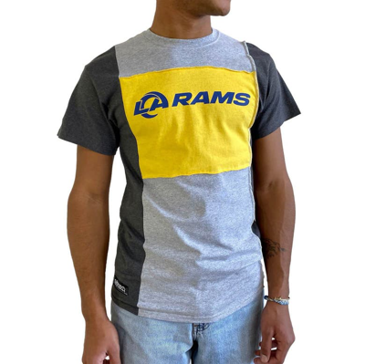 Shop Refried Apparel Heather Gray Los Angeles Rams Sustainable Split T-shirt