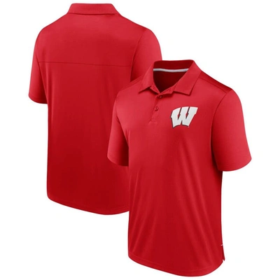 Shop Fanatics Branded Red Wisconsin Badgers Team Polo