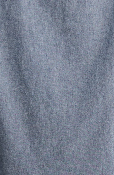 Shop Apc A.p.c. Edouard Organic Cotton Chambray Button-down Shirt In Indigo