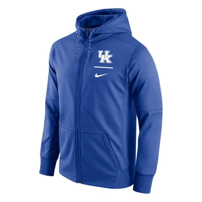 Shop Nike Royal Kentucky Wildcats Logo Stack Performance Full-zip Hoodie