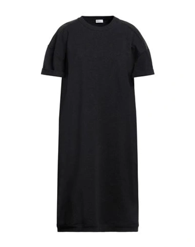 Shop Brunello Cucinelli Woman Mini Dress Lead Size Xl Cotton, Elastane, Brass, Acetate, Silk In Grey