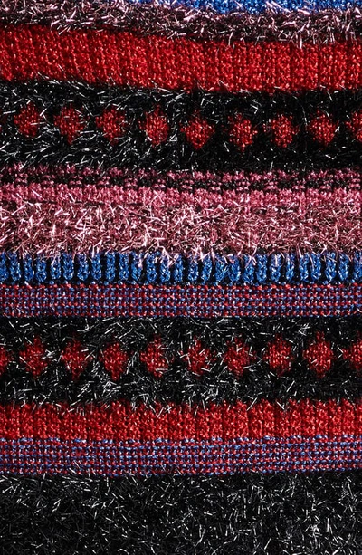Shop Molly Goddard Jordan Tinsel Knit Top In Black Multi