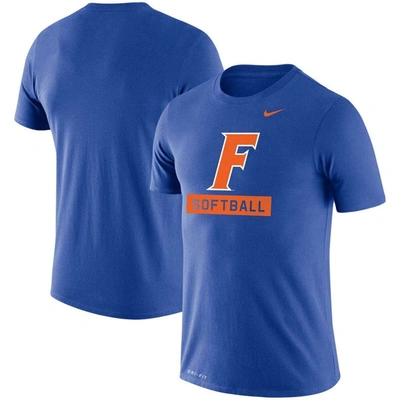Shop Nike Royal Florida Gators Softball Drop Legend Slim Fit Performance T-shirt