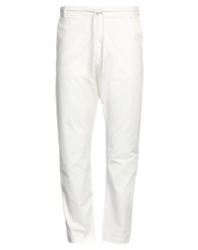 Shop Daub Man Pants White Size 36 Cotton, Elastane