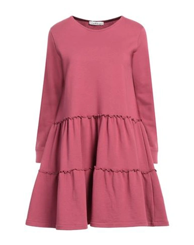 Shop Empathie Woman Mini Dress Mauve Size M Cotton In Purple