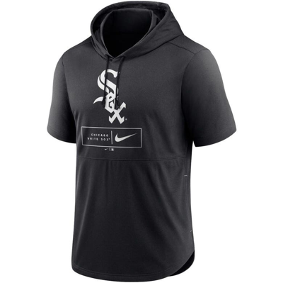 Shop Nike Black Chicago White Sox Logo Lockup Performance Short-sleeved Pullover Hoodie