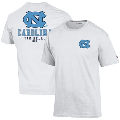 Shop Champion White North Carolina Tar Heels Stack 2-hit T-shirt