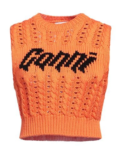 Shop Ganni Woman Sweater Mandarin Size Xxs Viscose, Polyamide