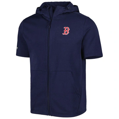 Shop Levelwear Navy Boston Red Sox Recruit Full-zip Short Sleeve Hoodie