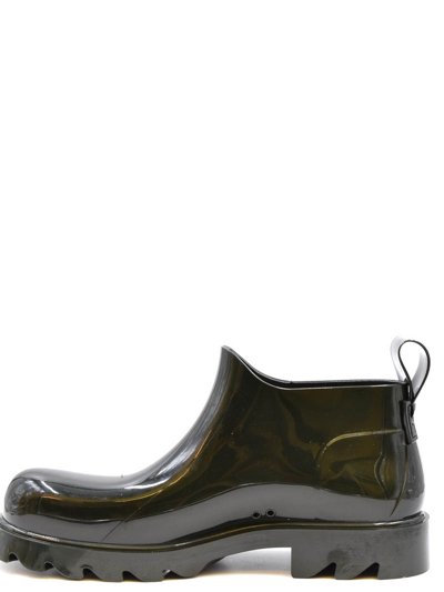 Bottega Veneta Leather Boots In Dark Green