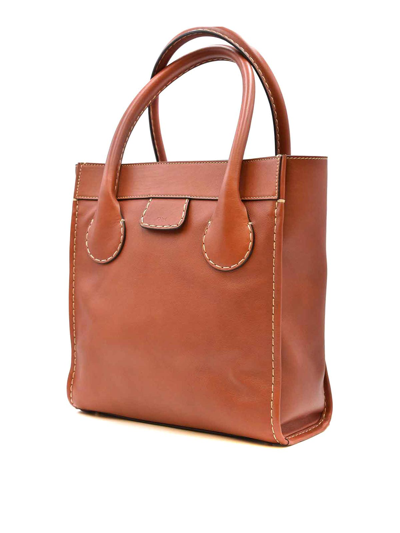 Shop Chloé Leather Bag In Marrón