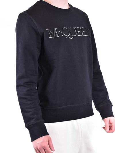 Shop Alexander Mcqueen Cotton Sweatshirt In Negro