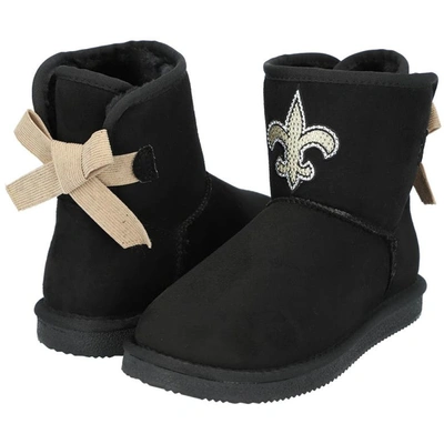 Shop Cuce Girls Youth  New Orleans Saints Low Team Ribbon Boots In Gold
