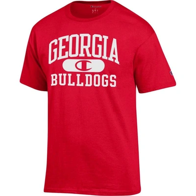 Shop Champion Red Georgia Bulldogs Arch Pill T-shirt