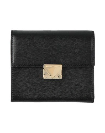 Shop Emporio Armani Woman Wallet Black Size - Cow Leather