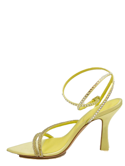 3juin Leather Sandals In Yellow