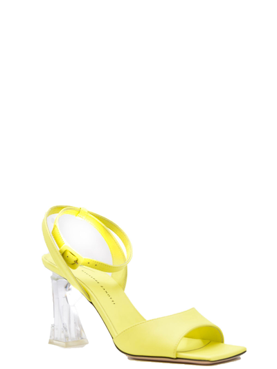 Shop Giuseppe Zanotti Leather Sandals In Yellow