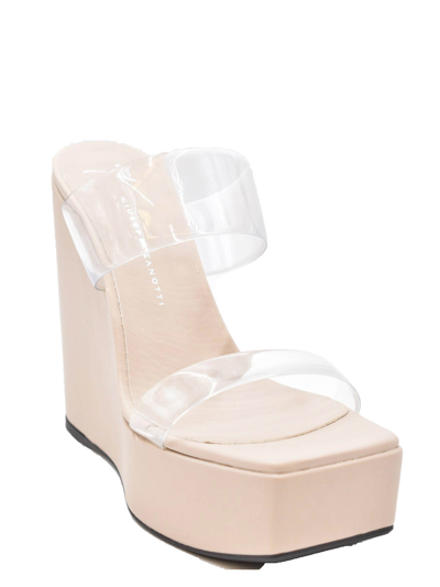 Shop Giuseppe Zanotti Leather Sandals In Beis