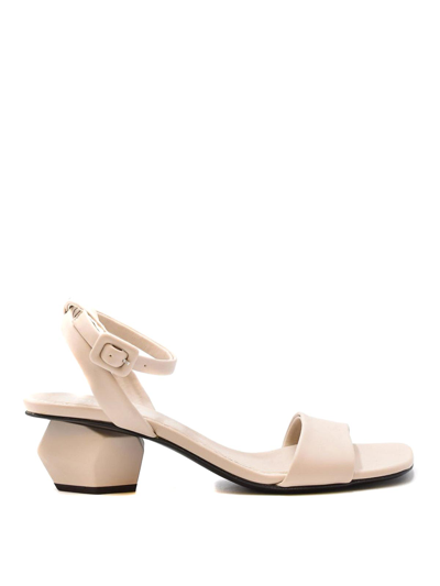 Giuseppe Zanotti Leather Sandals In Beige