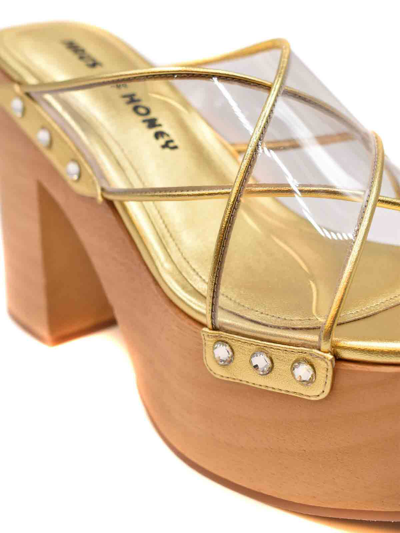 Shop Haus Of Honey Leather Sandals In Gold