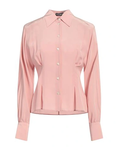 Shop Dolce & Gabbana Woman Shirt Pink Size 14 Silk