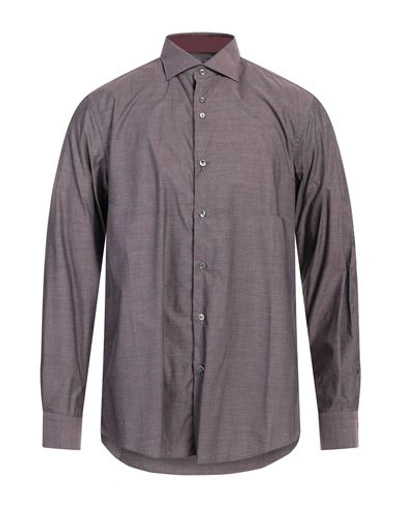 Shop Pal Zileri Man Shirt Deep Purple Size Xl Cotton
