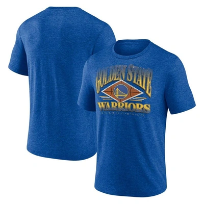 Fanatics Branded Heather Royal Golden State Warriors True Classics Power Phase Tri-blend T-shirt In Heather Royal