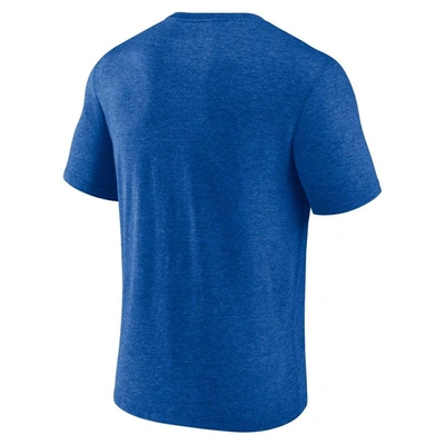 Fanatics Branded Heather Royal Golden State Warriors True Classics Power Phase Tri-blend T-shirt In Heather Royal