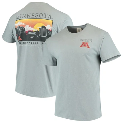 Shop Image One Gray Minnesota Golden Gophers Team Comfort Colors Campus Scenery T-shirt