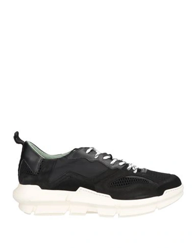 Shop Attimonelli's Man Sneakers Black Size 8 Leather, Textile Fibers