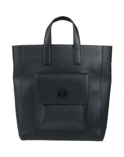 Shop Mcm Woman Handbag Black Size - Soft Leather