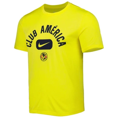 Shop Nike Yellow Club America Lockup Legend Performance T-shirt