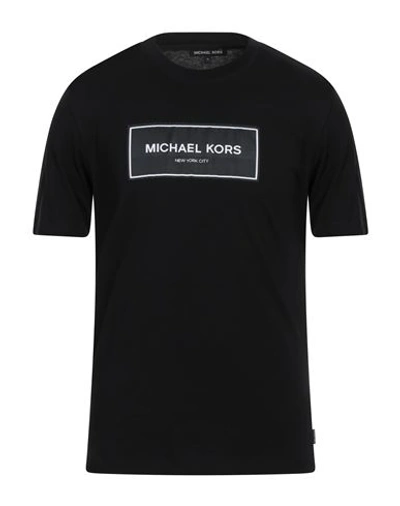 Shop Michael Kors Mens Man T-shirt Black Size M Cotton