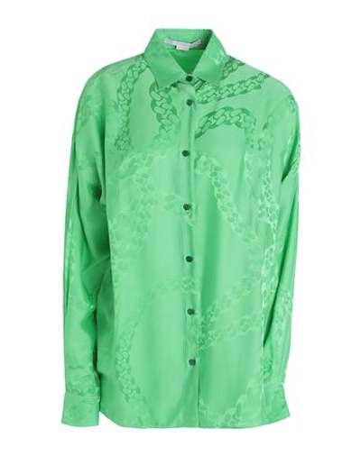 Shop Stella Mccartney Woman Shirt Green Size 4-6 Viscose, Silk