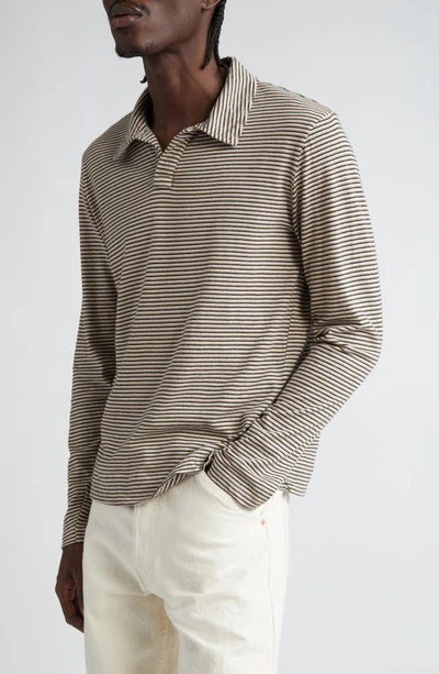 Shop Massimo Alba Rico Stripe Cotton Jersey Polo In Calce